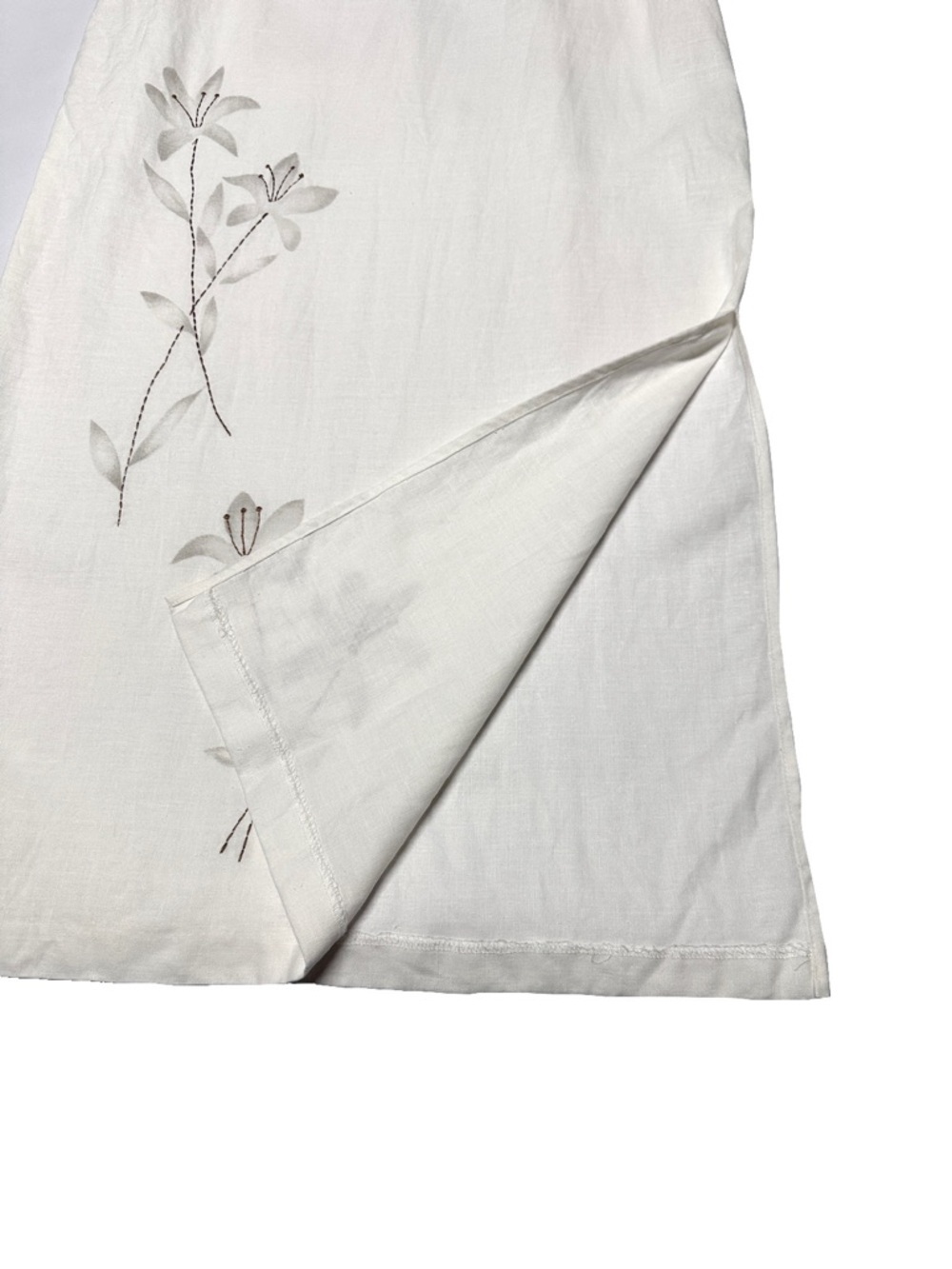 Norton McNaughton XL Linen Sleeveless Maxi Tie Waist House Dress Lily Summer - Picture 4 of 12